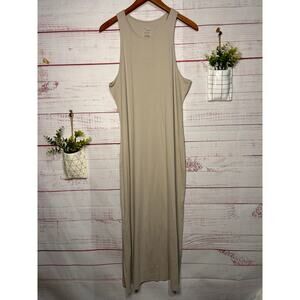 A New Day Beige Ribbed Tank Dress Size XXL